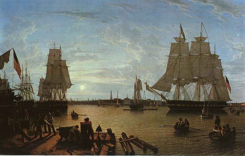 Robert Salmon Boston Harbor as seen from Constitution Wharf china oil painting image
